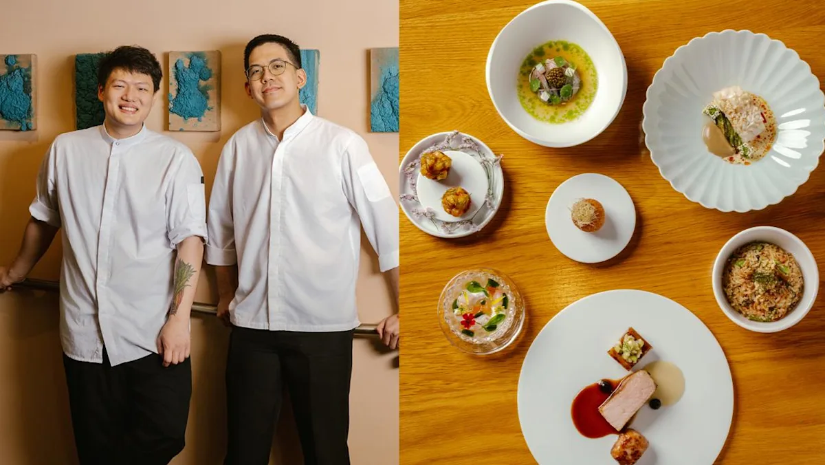 Chef Barry Quek dan Keith Teo di restoran Whey Hong Kong