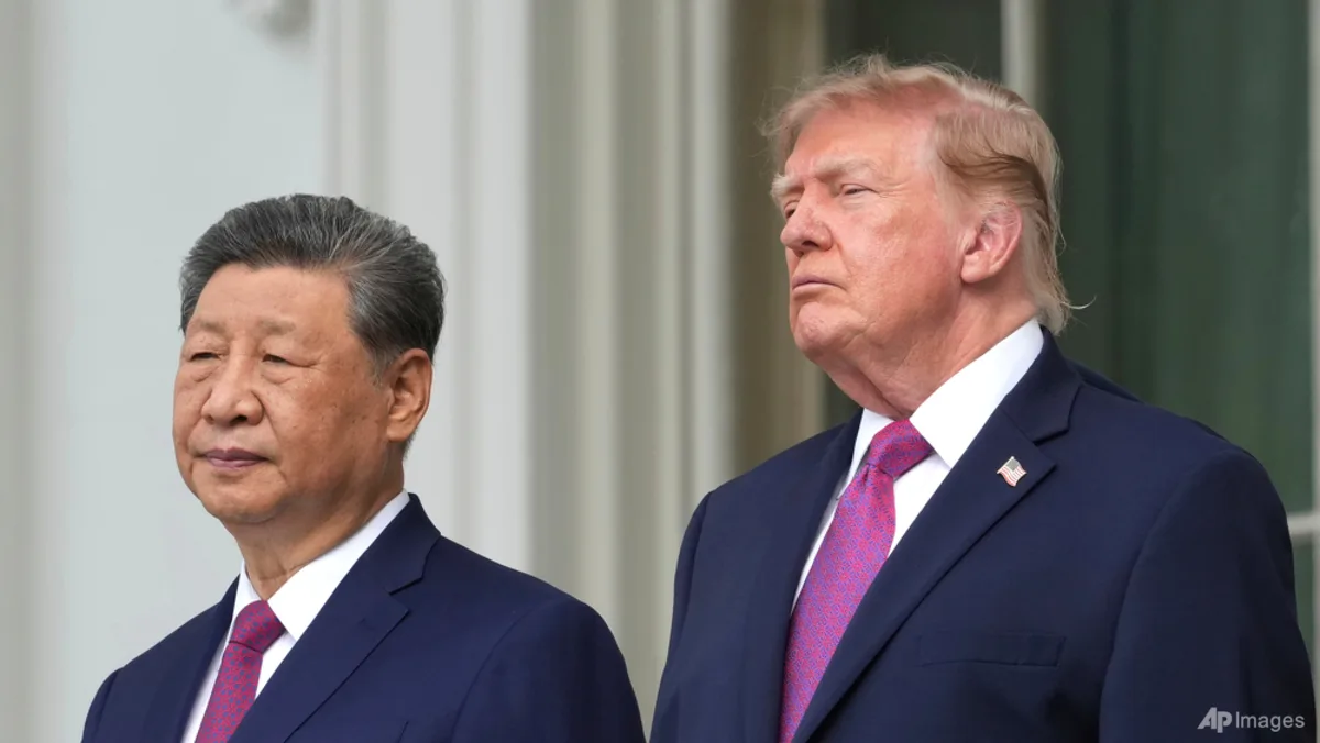 Donald Trump dan Xi Jinping dalam KTT di Washington