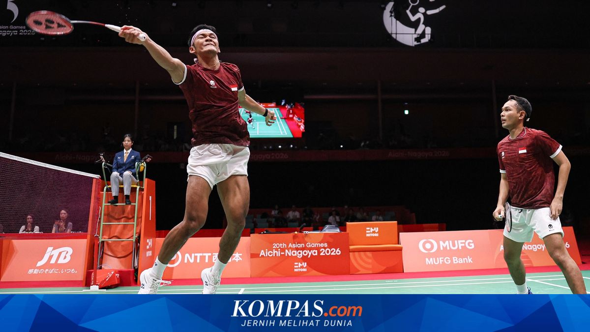 Fajar Alfian dan Muhammad Shohibul Fikri bertanding di semifinal Asian Games 2026