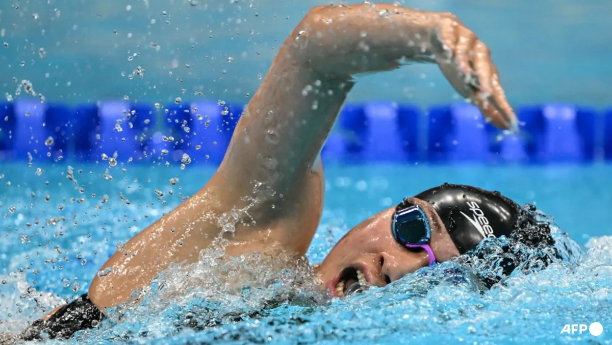 Gan Ching Hwee saat berlomba di final renang 800m gaya bebas Asian Games 2026 di Tokyo Aquatics Centre.