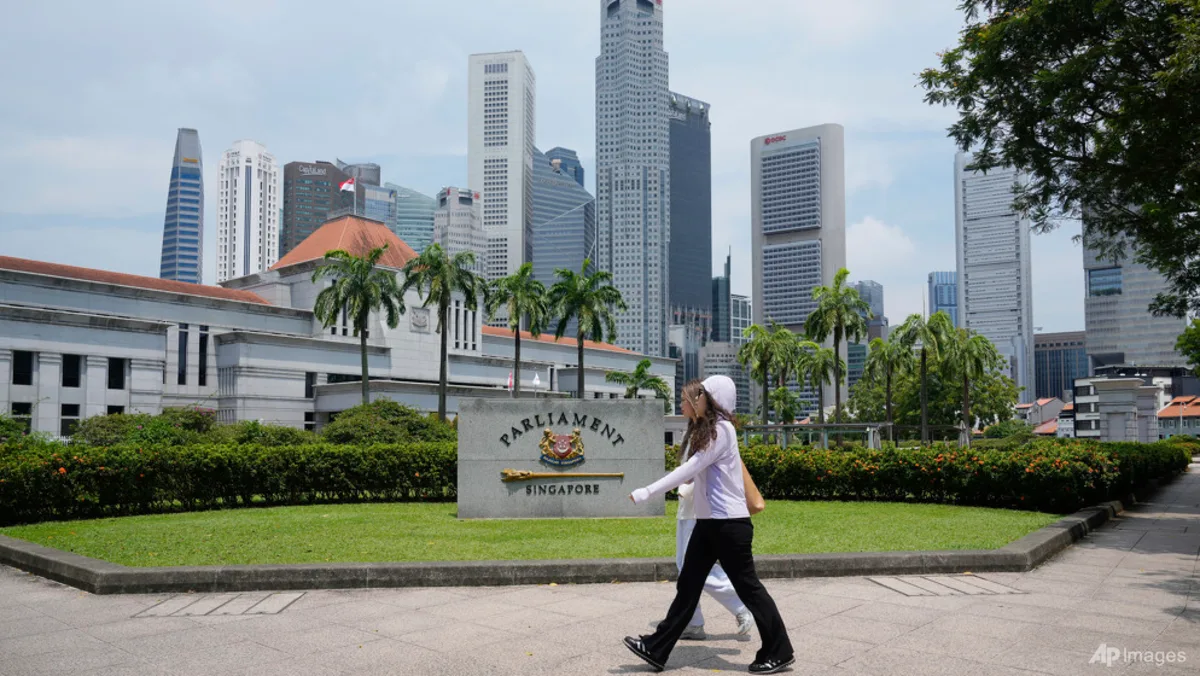 Gedung Parlemen Singapura tempat digelarnya sidang pembahasan isu properti dan ekonomi