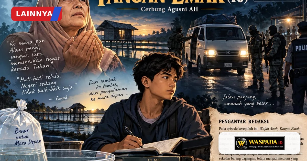 Ilustrasi perjalanan remaja pesisir mengantar benur di Aceh