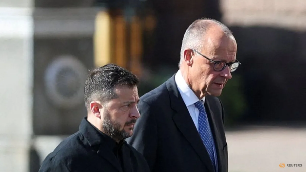 Kanselir Jerman Friedrich Merz dan Presiden Ukraina Volodymyr Zelenskyy di Kyiv