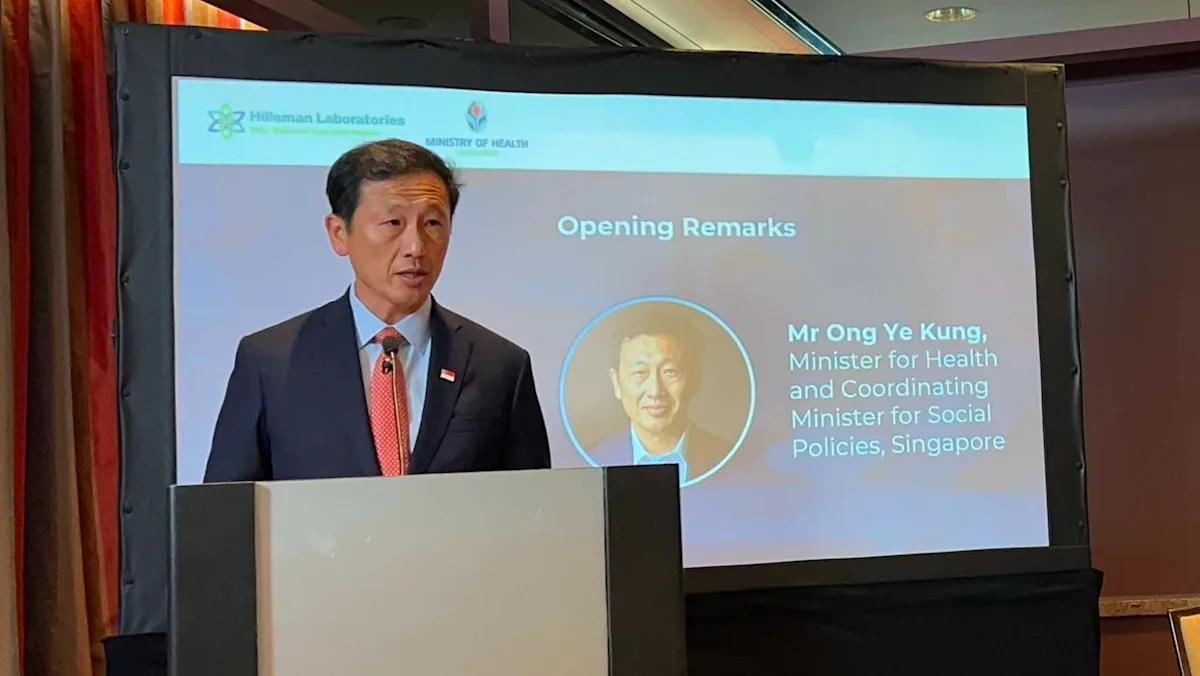 Menteri Kesehatan Singapura Ong Ye Kung berbicara dalam acara PBB mengenai kesiapsiagaan pandemi