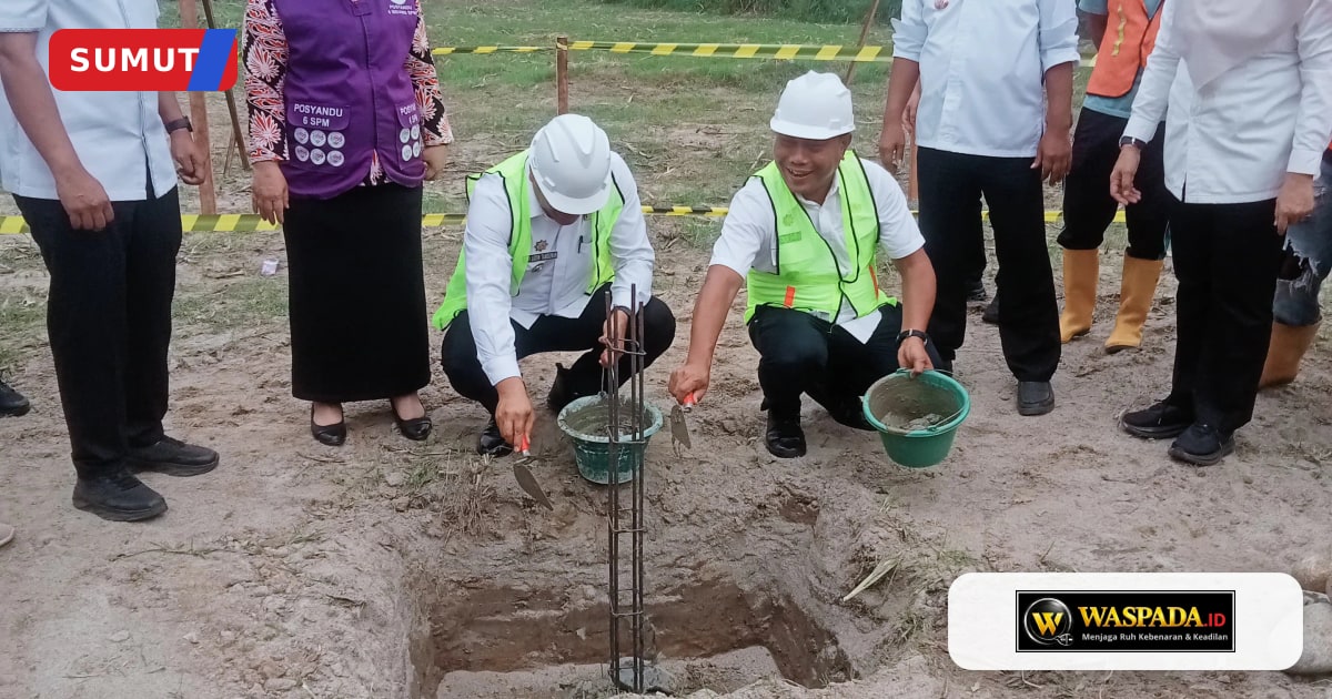 Peletakan batu pertama pembangunan WTP di Desa Tumpatan Deliserdang