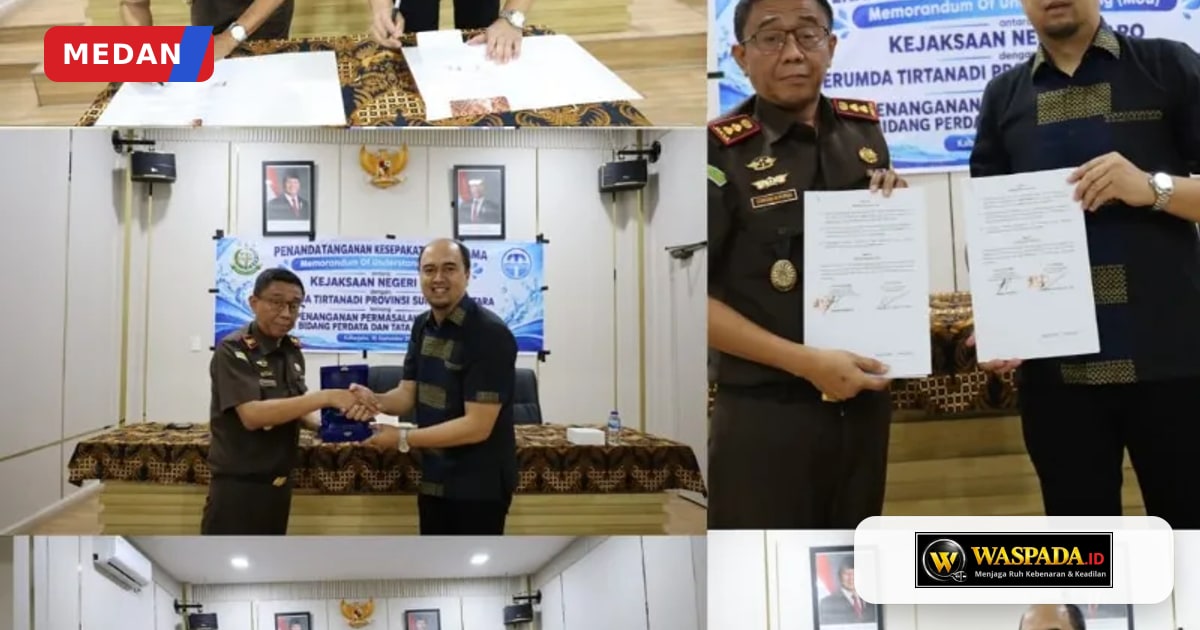 Penandatanganan MoU Kejari Karo dan Perumda Tirtanadi