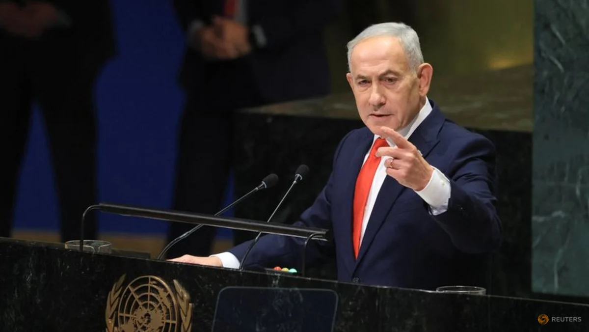 Perdana Menteri Israel Benjamin Netanyahu berpidato di Sidang Umum PBB