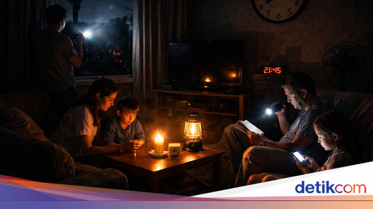 Petugas PLN melakukan pemeliharaan jaringan listrik di Medan