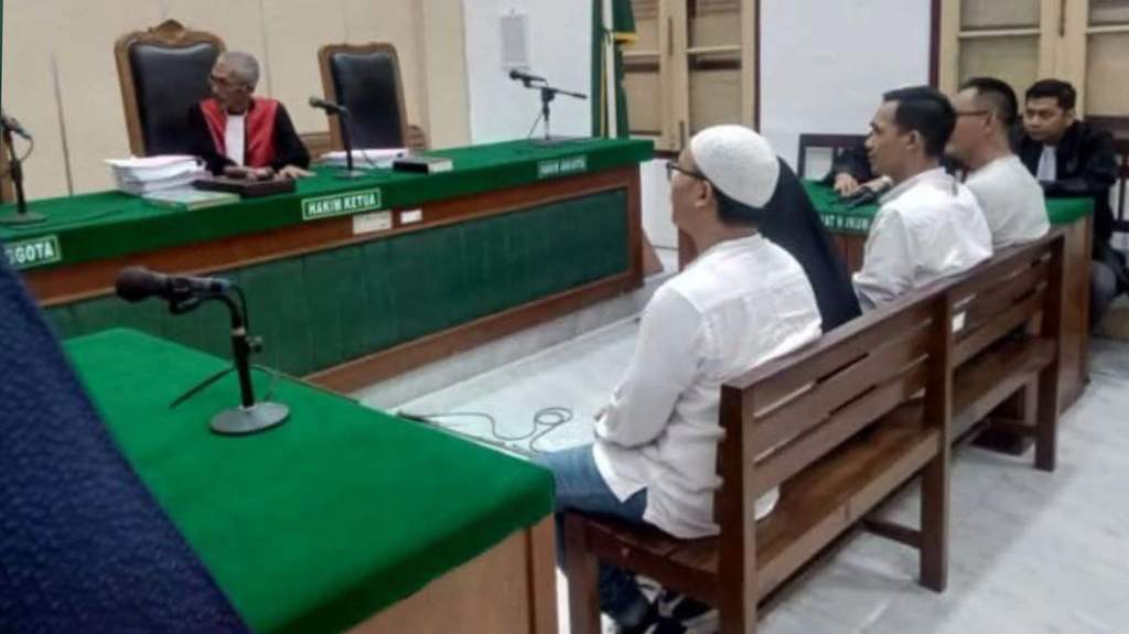 Suasana persidangan perkara korupsi di Pengadilan Negeri Medan.