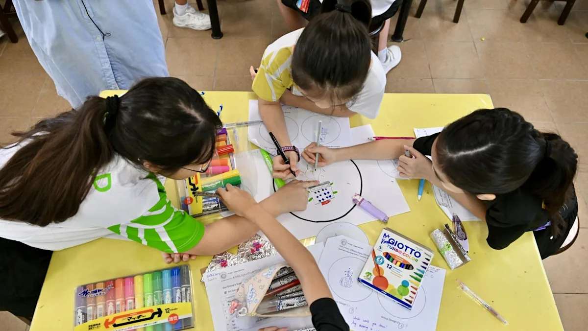 Suasana kelas di sekolah dasar Singapura saat kegiatan belajar mengajar berlangsung