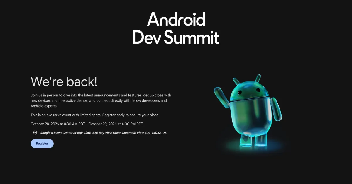 Suasana konferensi pengembang Android Dev Summit oleh Google di Mountain View