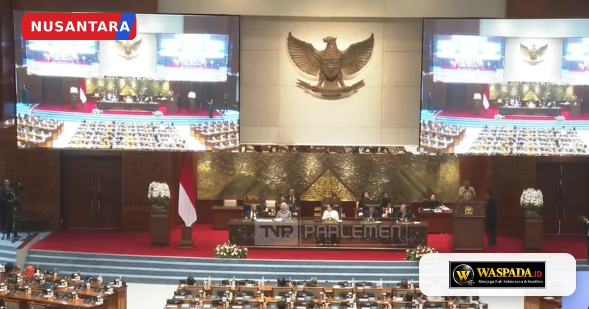 Suasana Rapat Paripurna DPR RI di Kompleks Parlemen Senayan Jakarta