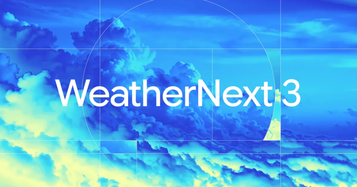 Tampilan antarmuka Google WeatherNext 3 pada perangkat genggam