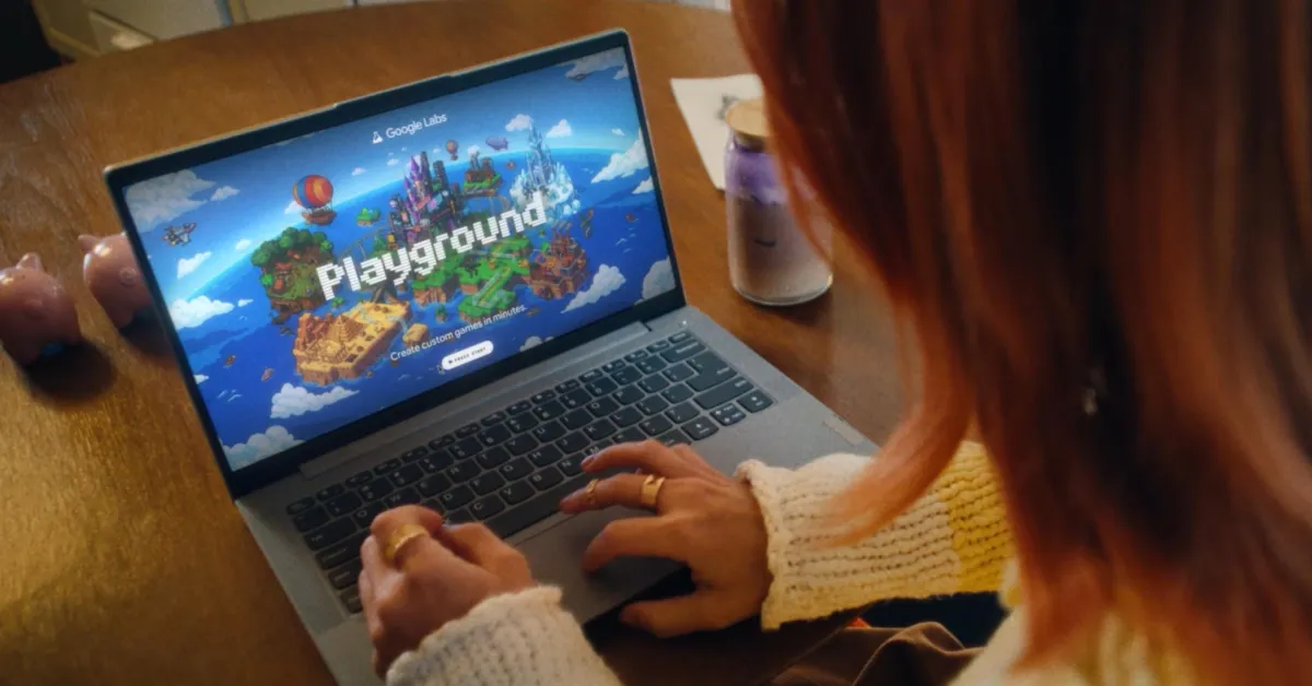 Tampilan antarmuka platform Playground dari Google Labs untuk pembuatan game