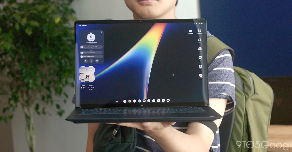 Tampilan perangkat Googlebook terbaru yang sedang diuji oleh pengguna